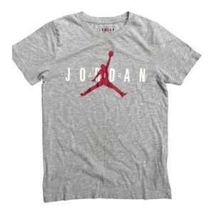 Jordan Gray and Red Short Sleeve Tee Sz M(10-12yrs) Euc, 017